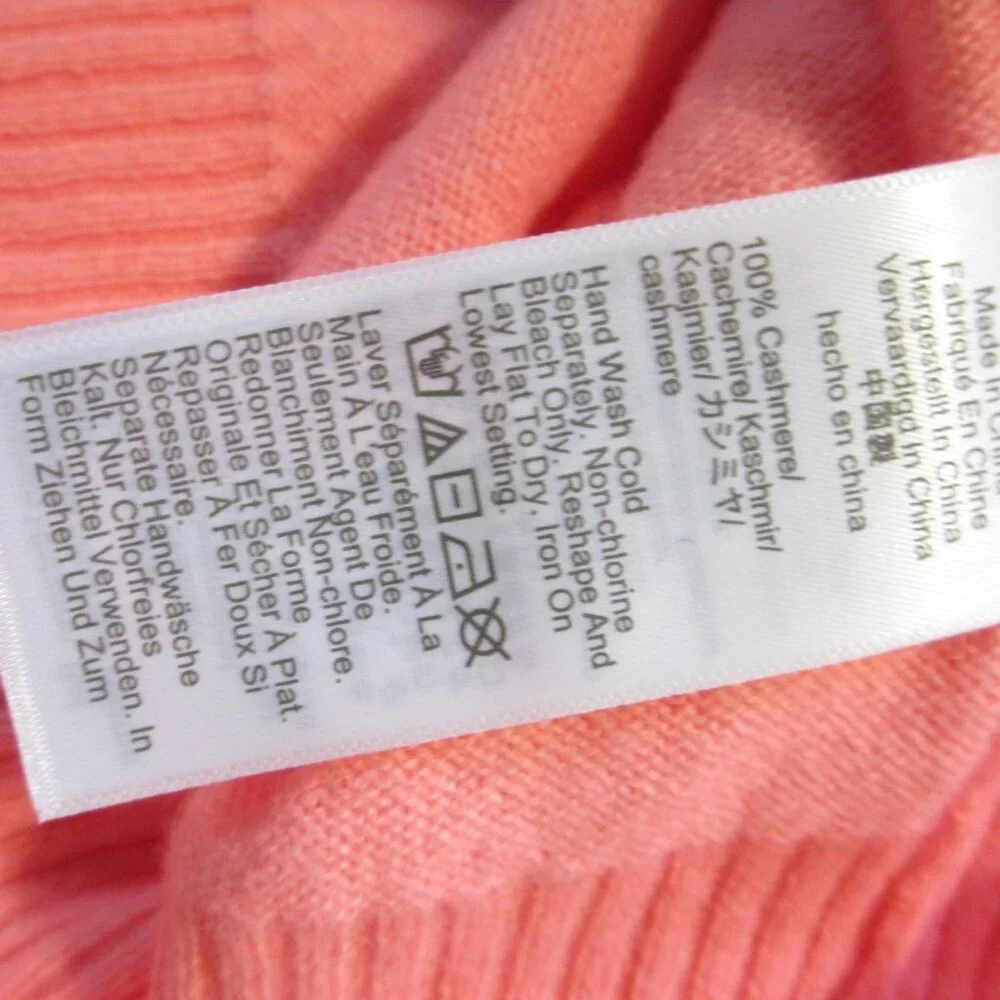 NWT J.Crew Cashmere Shrunken V-neck Sweater in Brilliant Peony Pink Pullover M